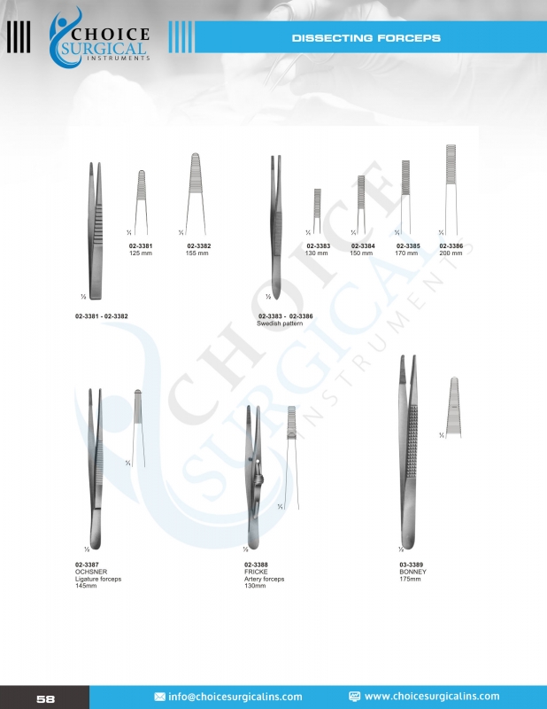 Forceps, Clamps